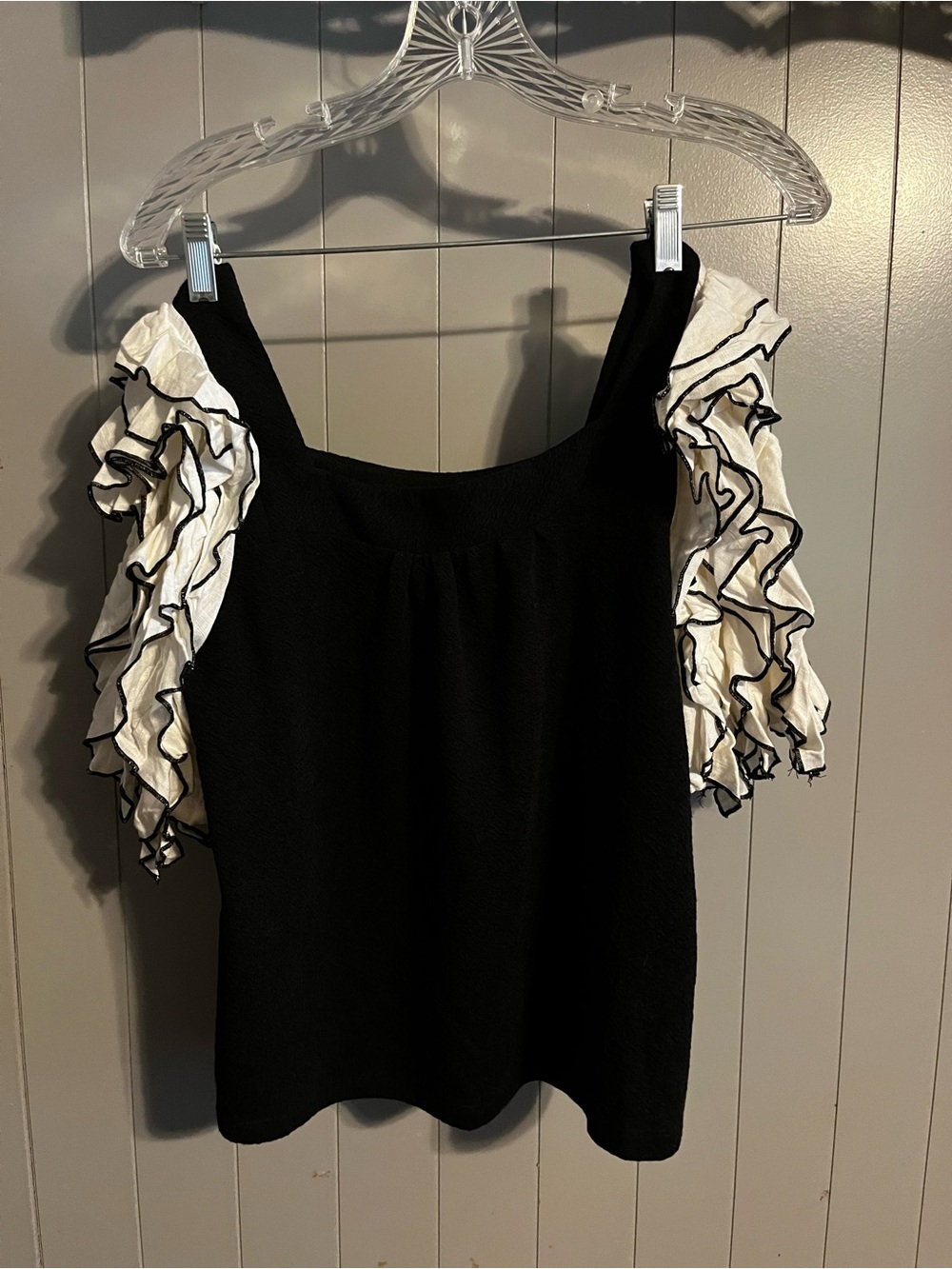 Sunday in Brooklyn Square-Neck Ruffle-Sleeve Babydoll Top from Anthropologie - Picture 4 of 4